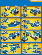 [Blue Patrol Bloques de Construcción de Policía Carpoy] Bloques de Construcción de Camión Modelo de Coche | Kit de Construcción | Coche de Policía | Adecuado para Regalos de Vacaciones/Acción de Gracias/Halloween/Regalos de Navidad