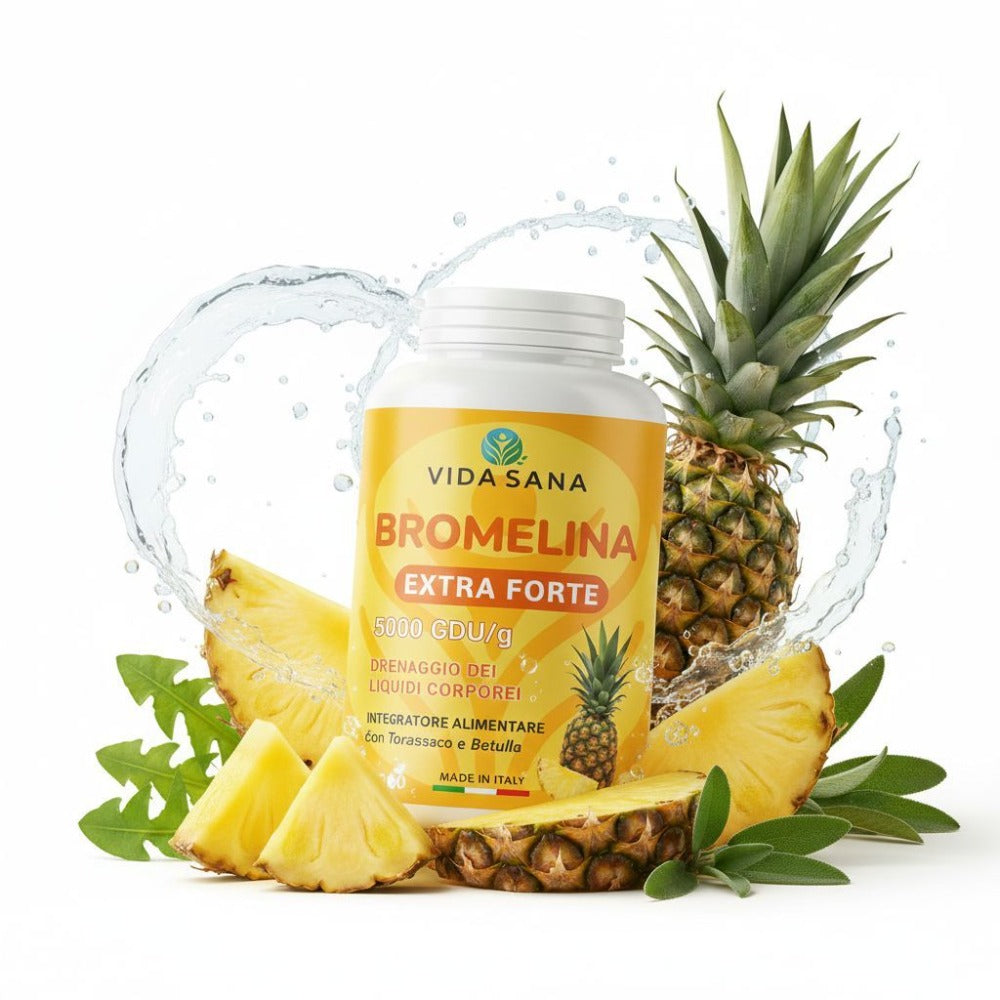 Bromelina Extra Forte 5000 Gdu/G - Complejo Integrador de Bromelina con Diente de León y Abedul