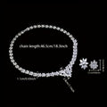 Conjunto de joyería para mujer en plata 925, collar y aretes, juego de dos piezas incrustado con zirconia sintética exquisita en forma de flor, moderno, hermoso, elegante y lujoso, decoración nupcial, regalo de boda para el Día de San Valentín con caja de