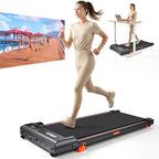 Alfombra de caminar con inclinación del 12%, quema 50% más de calorías, alfombra de caminar para escritorio, máquina de caminar portátil silenciosa de 30Db con carga de 100KG para fitness en casa, sin batería