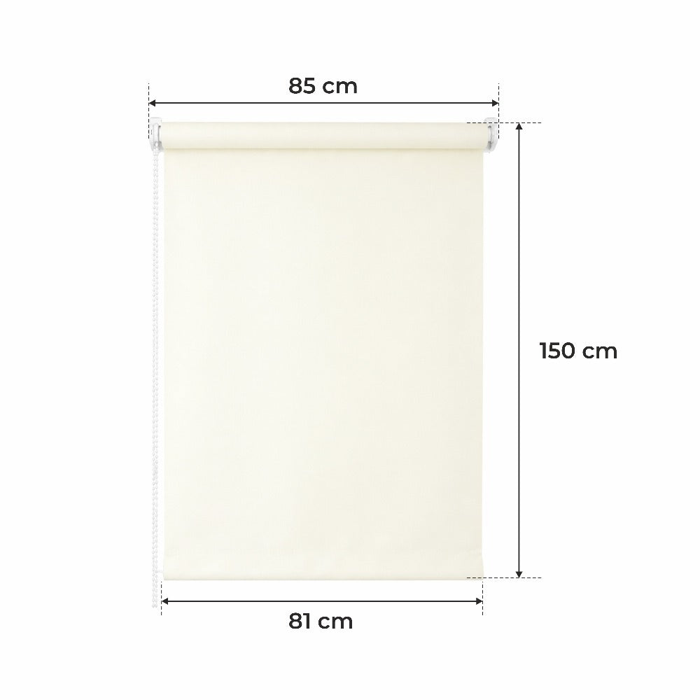 Persiana Enrollable para Ventana • CREMA • 32 tamaños • BOJANEK MINI PERSIANA ENROLLABLE • soportes ajustables • instalación sin taladro • persiana con mecanismo de cadena • cubierta protectora solar • ideal para salas, dormitorios, cocinas, oficinas • pe
