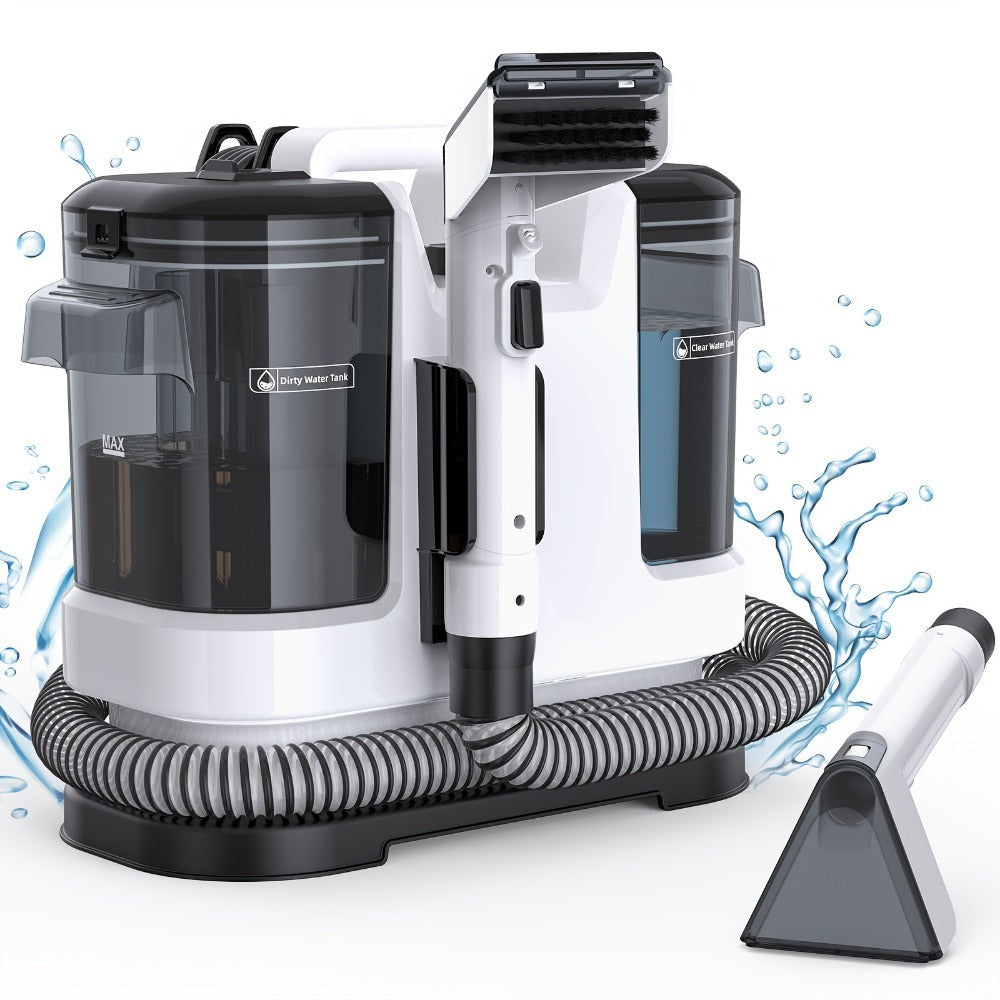 Lubluelu 16500Pa Máquina de limpieza de manchas de alto rendimiento, Limpiador de manchas de fuerte succión, Dispositivo de limpieza de telas con tanque de agua dual, Incluye 3 aditivos, Removedor de manchas no tóxico para alfombras, desorden de mascotas,