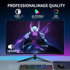 Monitor para juegos Gawfolk de 27 pulgadas, resolución 1080P (1920x1080), frecuencia de actualización ultrarrápida de 99Hz con altavoces integrados. Ideal para juegos y uso de oficina. Diseño de pantalla curva con puertos DisplayPort y HDTV. El regalo per