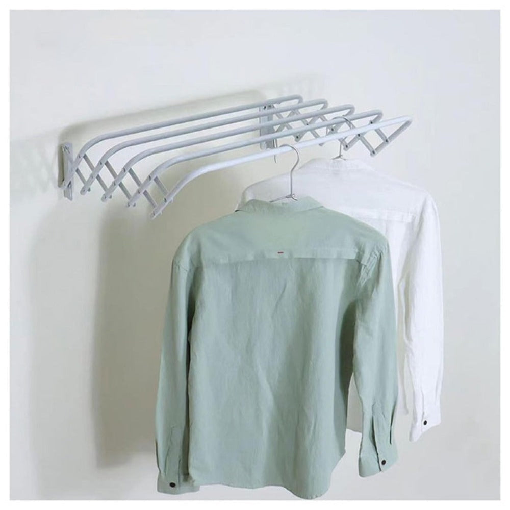 Tendedero retráctil de pared: tendedero plegable de pared, se puede usar en interiores o exteriores, se puede extender