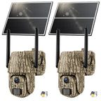 Cámara de seguridad solar inalámbrica para exterior 4G LTE con tarjeta SIM, sin necesidad de WiFi, adecuada para vigilancia empresarial, sensor de movimiento PIR, comunicación bidireccional, visión nocturna a color, almacenamiento en la nube y ranura para