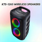 Altavoz Bluetooth | Altavoz Boombox Inalámbrico con Subwoofer: Gran Altavoz Estéreo para Exteriores Equipado con Iluminación RGB y Capacidad TWS
