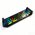 Tabla de flexiones multifuncional plegable，Entrenador de flexiones multifuncional plegable y portátil con asas antideslizantes y 2 bandas de resistencia. Diseño antideslizante, desmontable y fácil de guardar.barra de empuje para gimnasio en casa, manija d