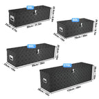 Organizador de Herramientas Caja de Aluminio con Correas para Transporte y Almacenamiento de Utensilios Eléctricos, Jardinería y Manuales