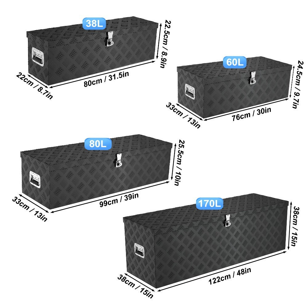 Organizador de Herramientas Caja de Aluminio con Correas para Transporte y Almacenamiento de Utensilios Eléctricos, Jardinería y Manuales