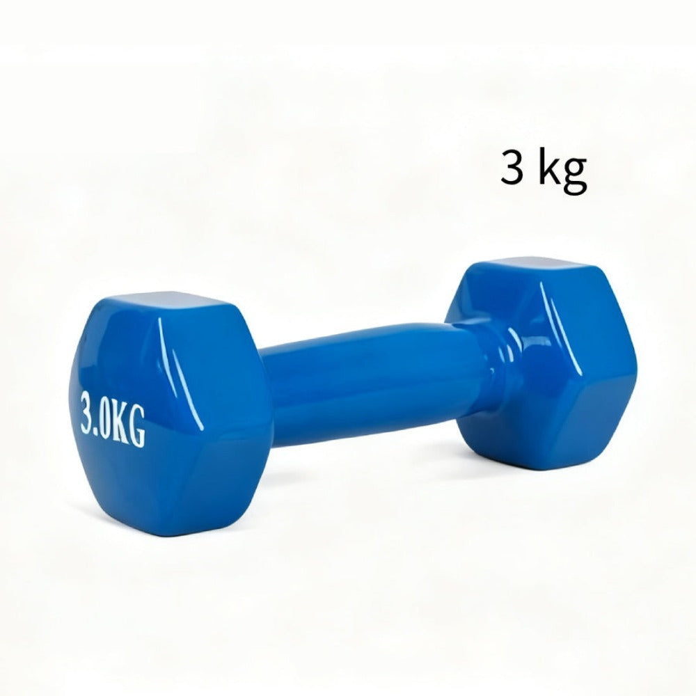 Mancuernas pequeñas de varios tamaños, azul brillante, adecuadas para uso doméstico y en el gimnasio, para fortalecer antebrazos y parte superior de los brazos, entrenamiento muscular, unisex, 0,5 kg, 1 kg, 1,5 kg, 2 kg, 3 kg, mancuernas pequeñas.