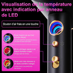 Secador de pelo iónico profesional de 2400W con motor de CA, rápido, 3 niveles de calor y 3 velocidades, botón frío/calor, difusor de viaje incluido