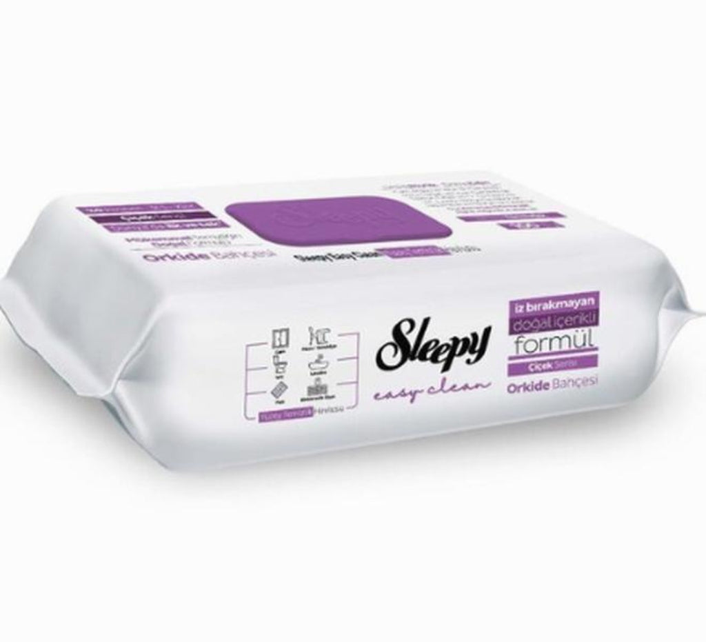 1x Toallitas de Limpieza Sleepy Easy Clean Moradas - Toallitas Desechables Multiusos | Sin Alcohol y Sin Parabenos, con Aroma Fresco | Toallitas para Limpieza de Superficies, 100 Hojas