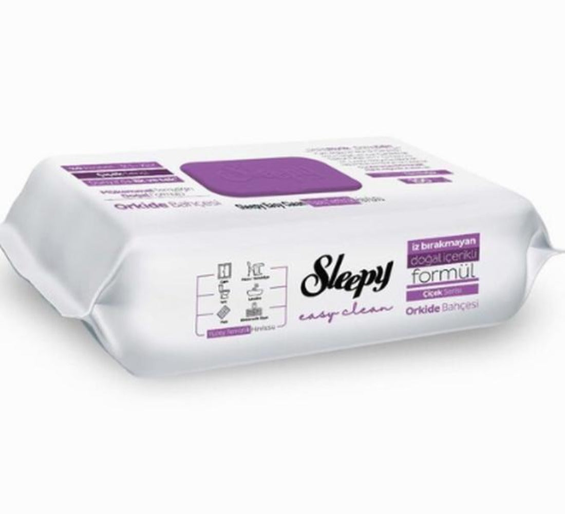 1x Toallitas de Limpieza Sleepy Easy Clean Moradas - Toallitas Desechables Multiusos | Sin Alcohol y Sin Parabenos, con Aroma Fresco | Toallitas para Limpieza de Superficies, 100 Hojas
