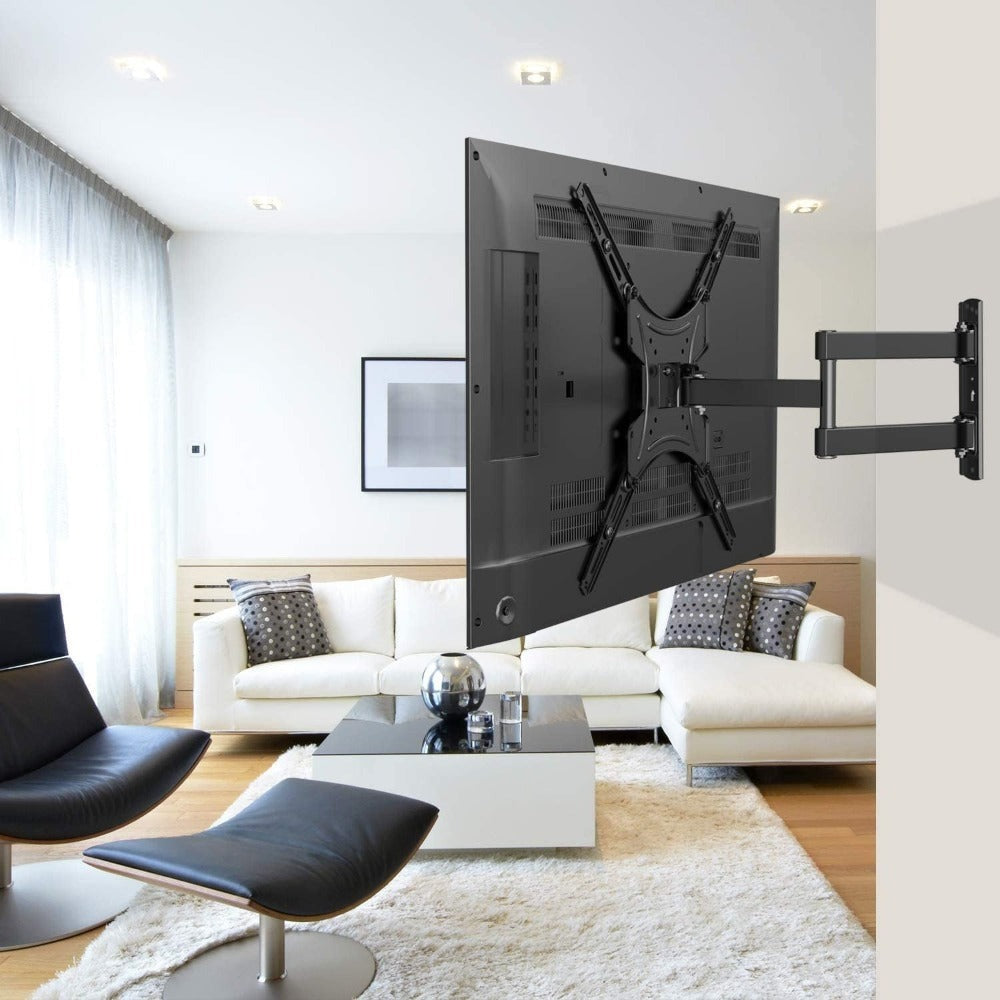 Soporte de pared para TV ajustable de 22KG con soporte de pantalla giratorio y inclinable, máximo VESA 400X400, adecuado para TVs y monitores de 14-55 pulgadas (modelo NS-117B-2)