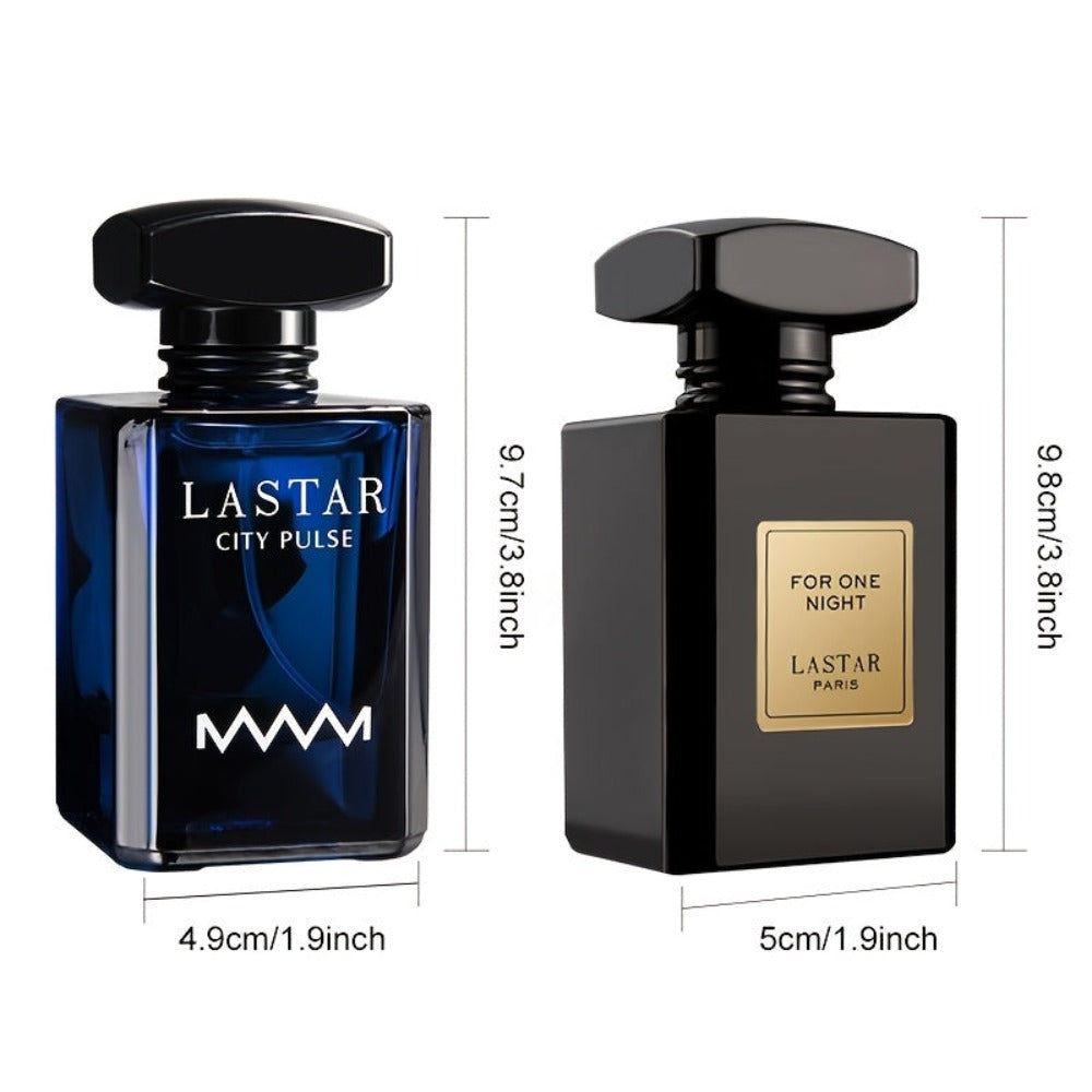 Set de Perfume para Hombres, Combinación de Aromas a Limón, Jazmín, Almizcle y Cedro, Fragancia Fuerte y Duradera, Ideal para Citas y Regalos de Vacaciones (Nota: Azul y son Botellas Individuales, Mientras que A+B es una Combinación de 2 Botellas), 55ml/1