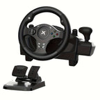 Volante de juego de carreras NBCP con pedales, volante de 270° con retroalimentación de fuerza, para PC, PS4/PS3, Android, simulador de carreras Real Racing