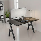 Escritorio Gaming en Forma de A de 101.6 cm, Escritorio de Fibra de Carbono y Diseño Ergonómico, Escritorios de Oficina con Almohadillas para los Pies, para Dormitorio en Casa, Negro