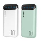 Paquete de 2 baterías externas, banco de poder de 22,5 vatios y 10000 mAh, cargador portátil con carga rápida LED, compatible con teléfonos inteligentes, tabletas, etc.