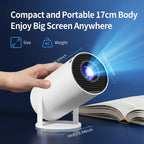 Proyector | Mini Proyector Inteligente - Soporte Local 720P para 4K, Android 11+, Wifi 6 y Wireless 5.3, Rotación de 180°, Compatibilidad