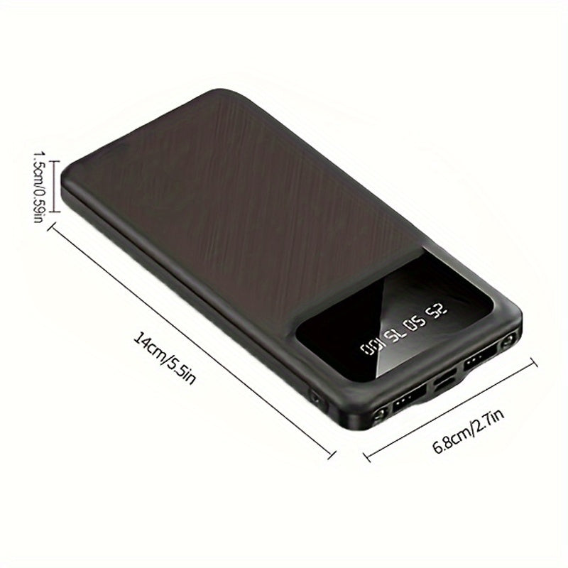 Baterías externas | 20000mAh-2pcs Banco de Energía Móvil de Gran Capacidad, Carga para Dispositivos Móviles, Pantalla LED/ Doble Interfaz de