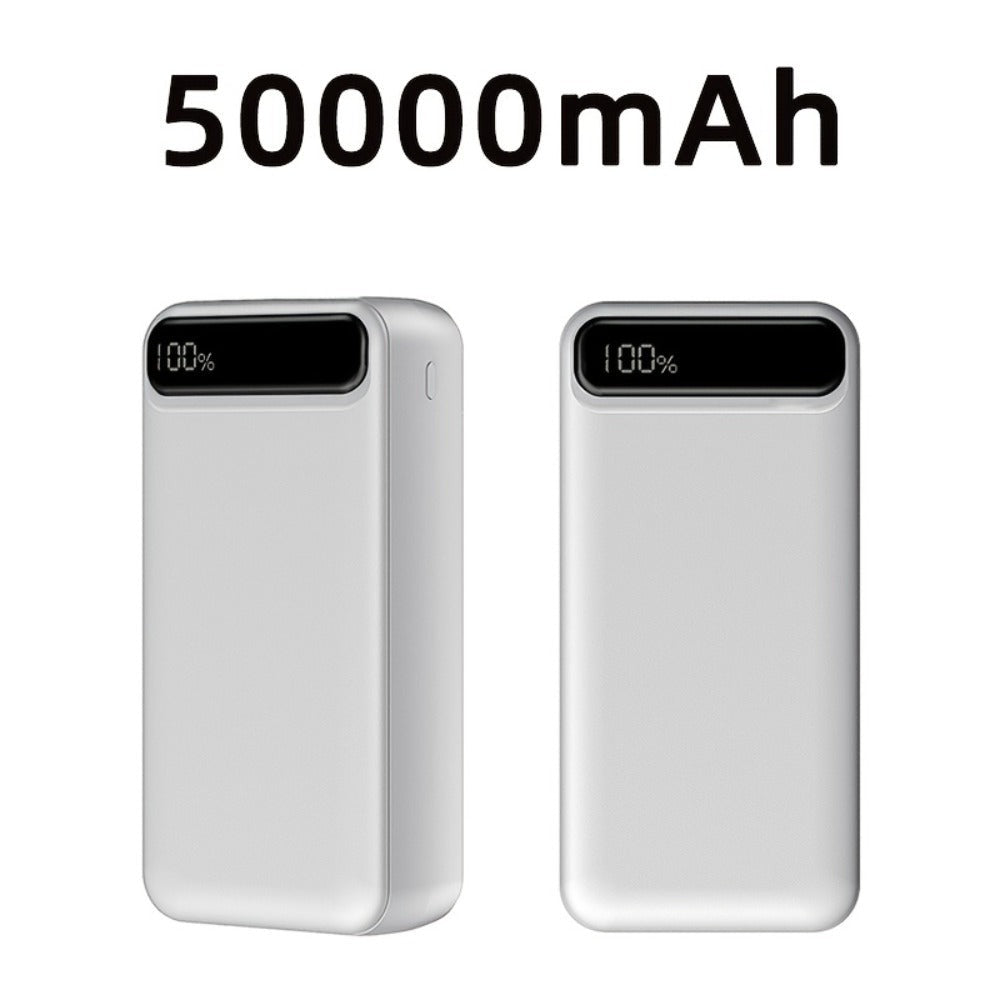 Batería Externa Portátil de 50000mAh de Gran Capacidad, Interfaz USB/TYPE-C, Pantalla Digital LED de Batería/Múltiples Interfaces, Carga Súper Rápida, Adecuada para Teléfonos Móviles/Productos Electrónicos Digitales, Batería de Respaldo de Emergencia Port