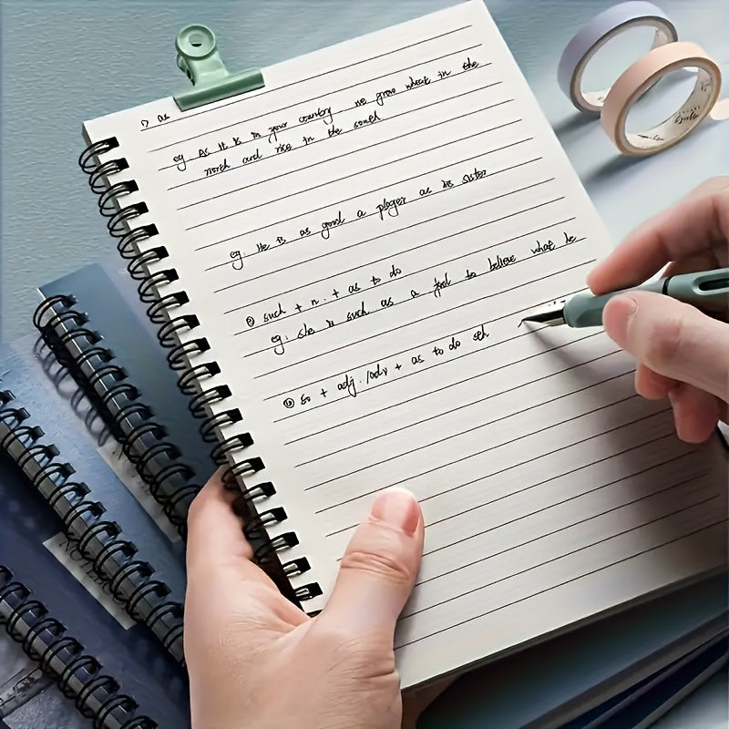 Cuaderno | 12 cuadernos de espiral A5 - Cubierta suave duradera, encuadernación de doble alambre | Diseño minimalista con temática espacial