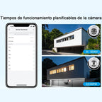 ANRAN Cámara de exterior inalámbrica de 3MP con batería de respaldo, visión nocturna a color, detección humana y audio bidireccional, alarma de sirena, adecuada para vigilancia empresarial, almacenamiento en la nube/SD, compatible con Alexa