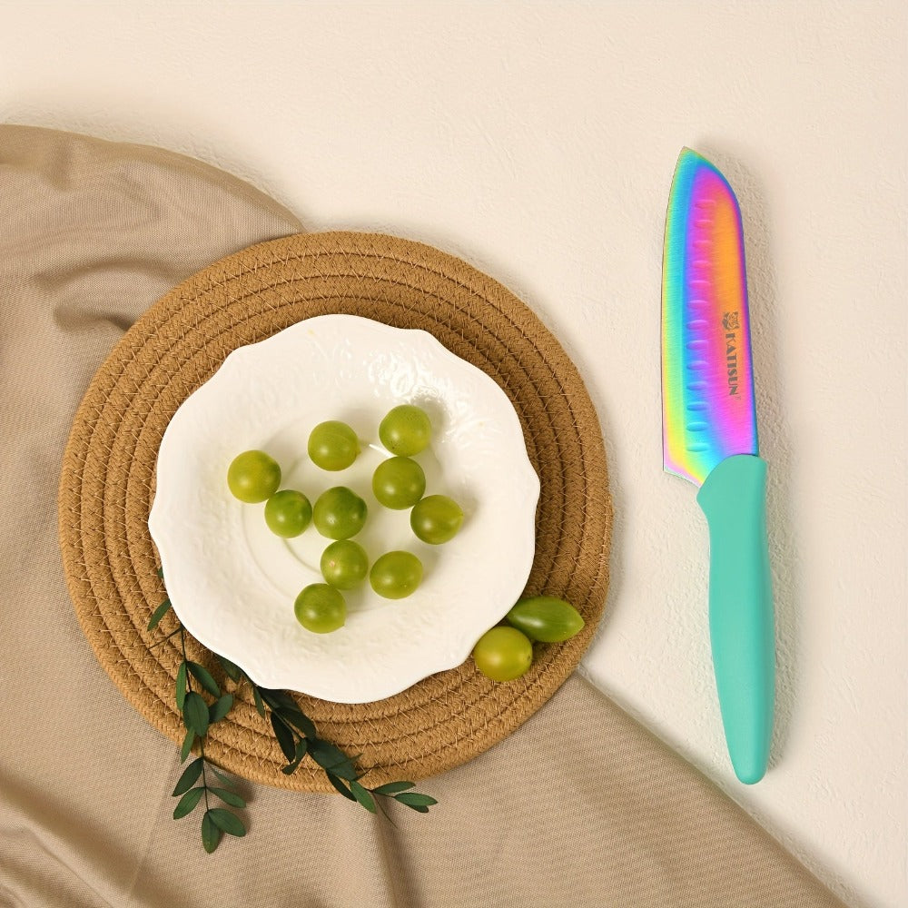 Juego de cuchillos de cocina de acero inoxidable con revestimiento antiadherente, juego de 15 cuchillos de cocina profesionales con bloque de madera negra, mango de ABS antideslizante para cuchillos de chef, tabla de cortar de plástico y tijeras de cocina