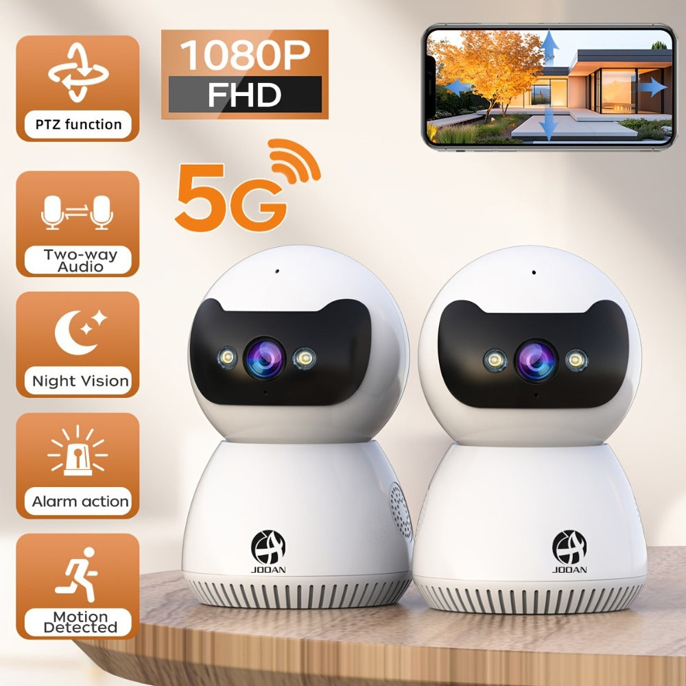 Cámara de seguridad inalámbrica para interiores compatible con Wifi de doble banda 2.4G/5G, equipada con cámara Pan-Tilt de 360°, con seguimiento de movimiento y visión nocturna a todo color, ideal para monitoreo del hogar o cámara para mascotas