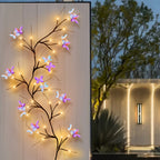 Luz LED de rama con mariposas 1.3 m | Para dormitorio, patio y decoración