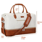 Un elegante conjunto de bolsas de viaje con una maleta de mano espaciosa, que incluye una bandolera y un estuche de tocador