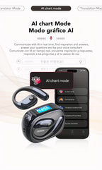 Auriculares Bluetooth | Miniso MS193 Auriculares de Traducción AI: Pantalla Táctil LED, 40 Horas de Batería, Sonido HD de Alta Fidelidad, Modo