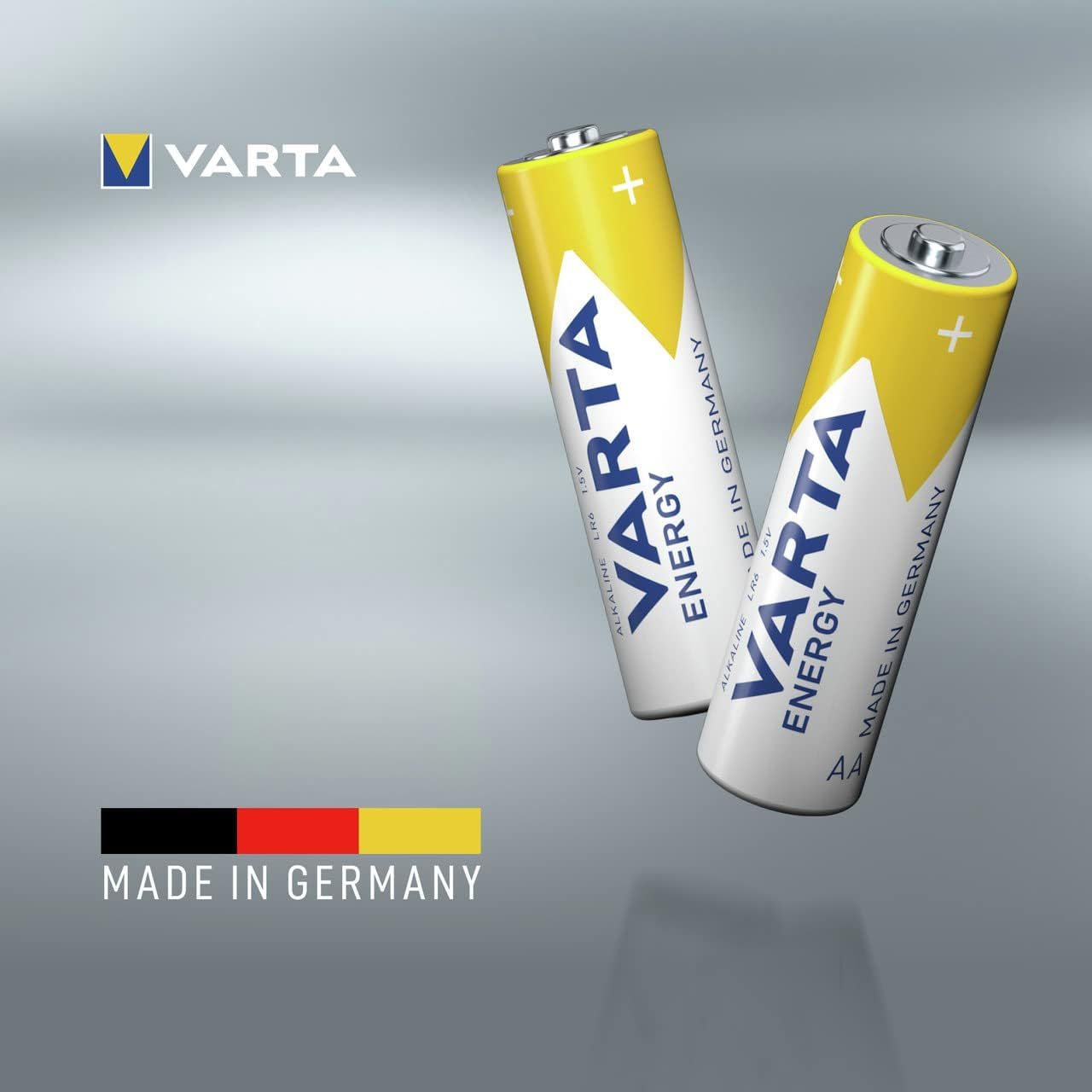 Pilas | VARTA Pilas AA y AAA Alcalinas de Alto Rendimiento, 20 Pilas AA + 20 Pilas AAA, VARTA Energy, Larga Duración, Energía Continua, Ideal
