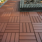 Baldosas de plástico entrelazadas para terraza, paquete de 54 baldosas impermeables para pisos de patio para uso en exteriores e interiores - Ideal para porche, piscina, balcón, patio trasero - Fácil instalación y material PP resistente