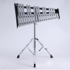 Xilófono de Glockenspiel de 32 notas con soporte ajustable, kit de instrumento de percusión profesional de aluminio con baquetas y estuche de transporte, ideal para principiantes, presentaciones de bandas