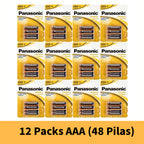 Baterías Alcalinas AA/AAA (LR6/LR03) 1.5V - 24/48piezas Baterías Panasonic Baterías de Juguetes Baterías de Control Remoto - Energía Duradera y Confiable | Para Controles Remotos, Ratones, Linternas, Relojes Despertadores | Marca Panasonic