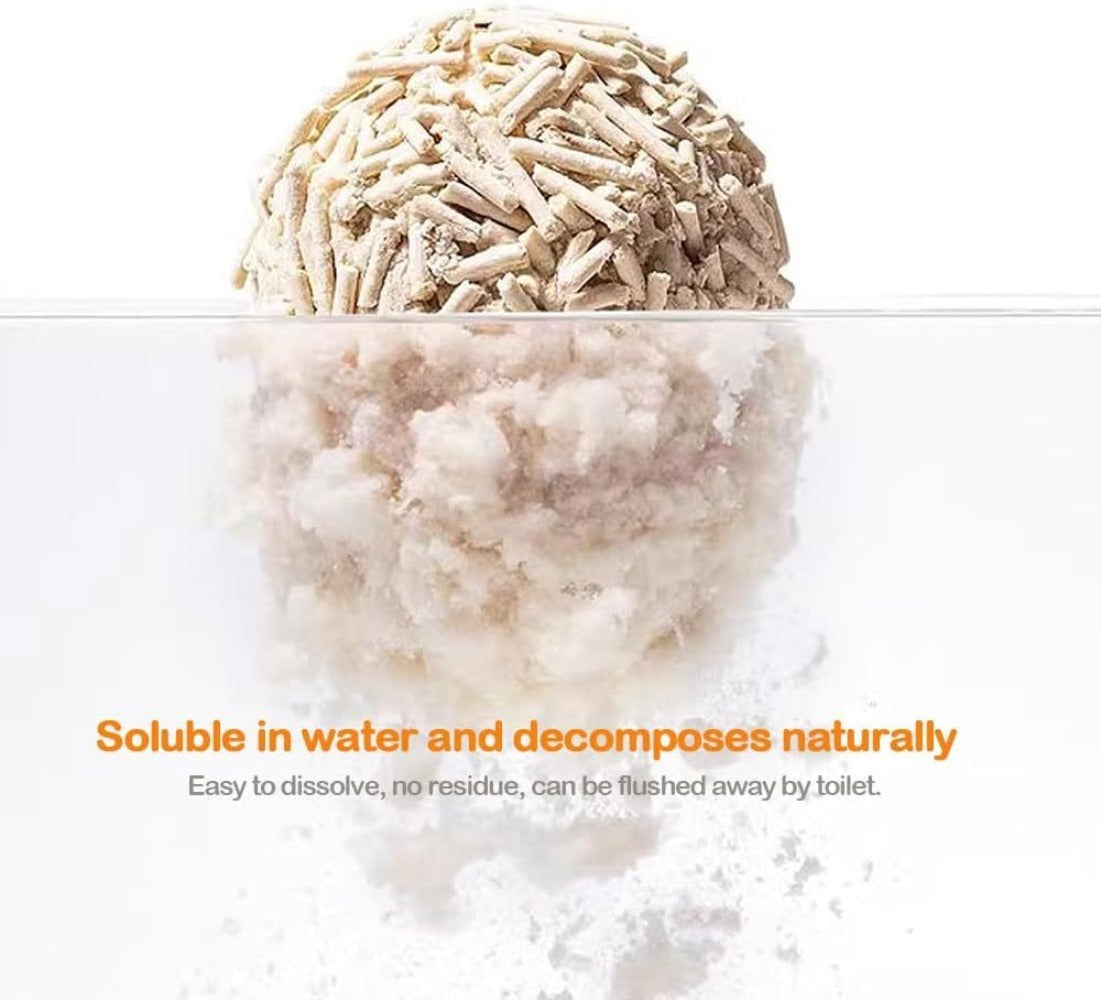 PACK 4 Arena para Gatos AGROMERANTE Arena de Tofu BPS para Gatos sin Polvo Fácil de Aglomerar Controla los Olores se Lanza en el Inodoro 4Pcs aglomera 6L