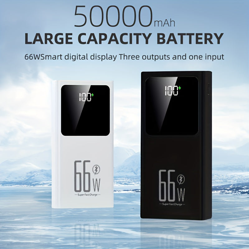 Power bank para carga durante viajes y uso diario | 50000mAh y 66W
