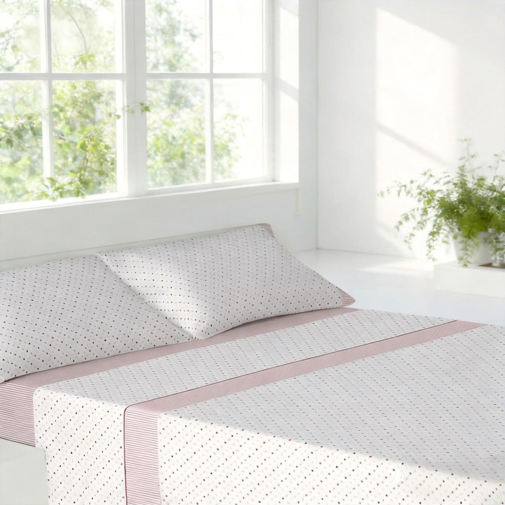 Juego de cama de 3/4 piezas apto para todas las estaciones, que incluye una sábana, una sábana ajustable y fundas de almohada. Medidas: 90 cm, 105 cm, 135 cm, 150 cm y 180 cm
