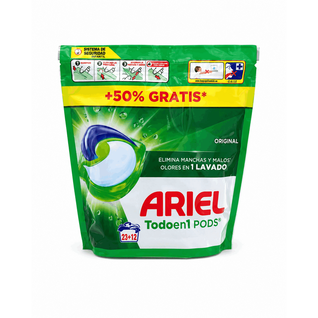 PACK 60CAPSULAS O PACK 105 CAPSULAS DETERGENTE LAVADORA ARIEL (3X35)