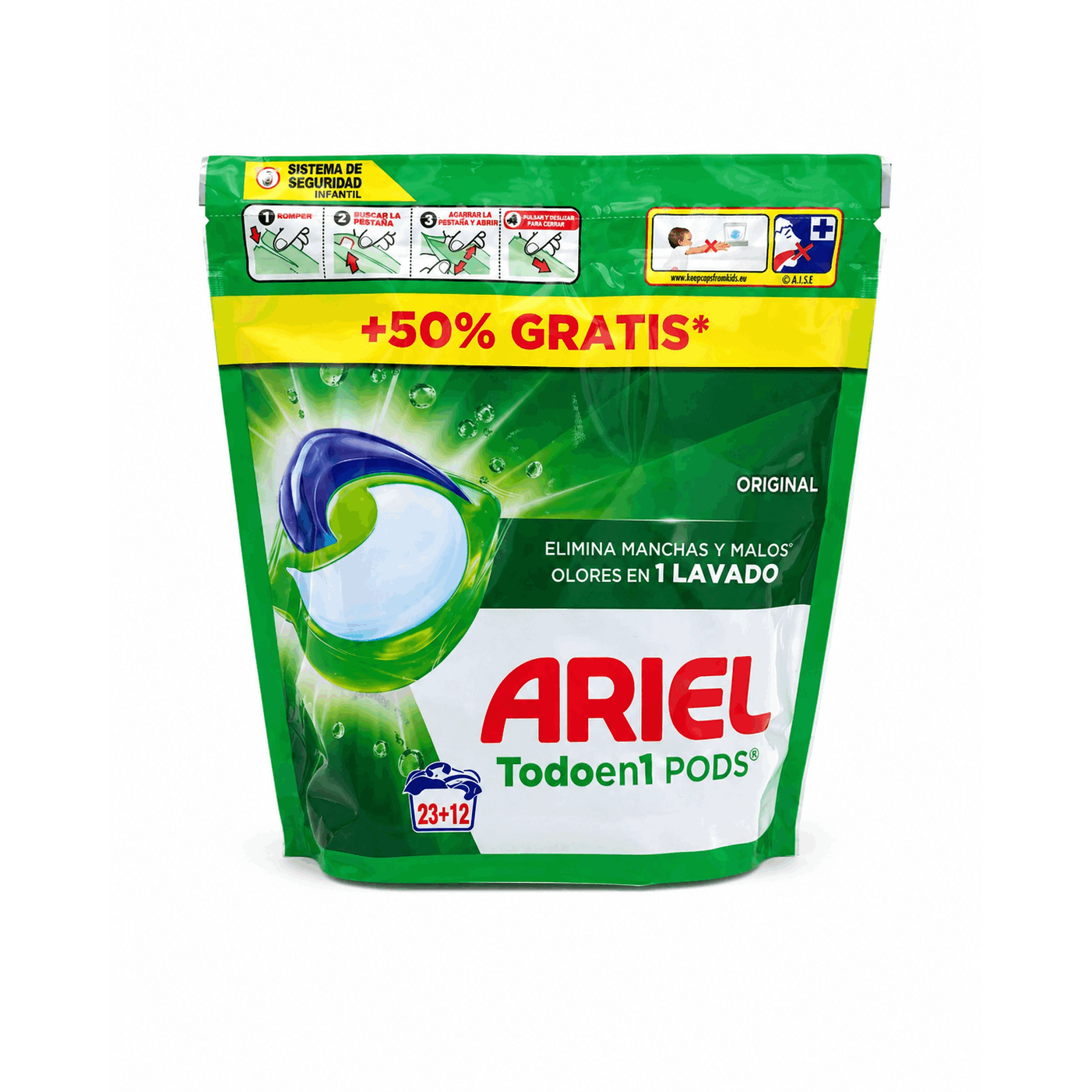 PACK 60CAPSULAS O PACK 105 CAPSULAS DETERGENTE LAVADORA ARIEL (3X35)
