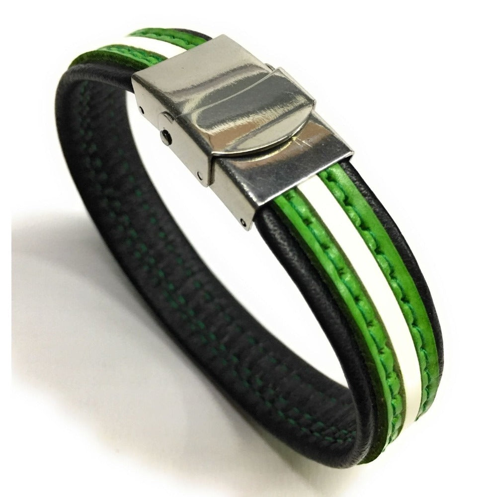 Pulsera De Piel Bandera Andalucía (Ajustable DE Largo) | Complementos de Moda Unisex para Hombres y Mujeres de Estilo Atemporal y Elegante | Regalos Originales y Exclusivos