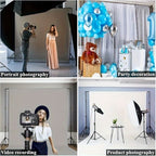 Soporte para Fondo Fotográfico, 2.6 X 3m, Soporte Ajustable con 4 Grapas y 1 Bolsa de Transporte, Incluye 2 Sacos de Arena, Ideal para Estudio Fotográfico, Retratos, Bodas y Eventos