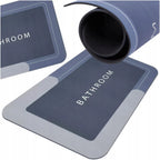 Alfombra de Baño de Secado Rápido 60x40 cm, Tapete Rectangular para Baño, Ultra Absorbente, Base Antideslizante, Suave y Agradable al Tacto, Perfecta para Ducha, Bañera o Zona del Lavabo, Fácil de Limpiar, Resistente a la Deformación, Añade Elegancia y Fu