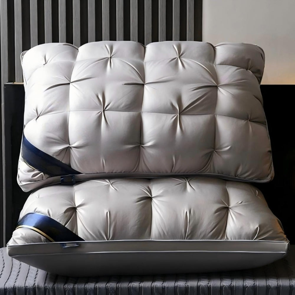 Almohadas 900 g de masaje de algodón para el cuello, ideales para un sueño suave, almohada ergonómica ajustable con soporte contorneado, núcleo de almohada de alta calidad, funda de almohada desmontable