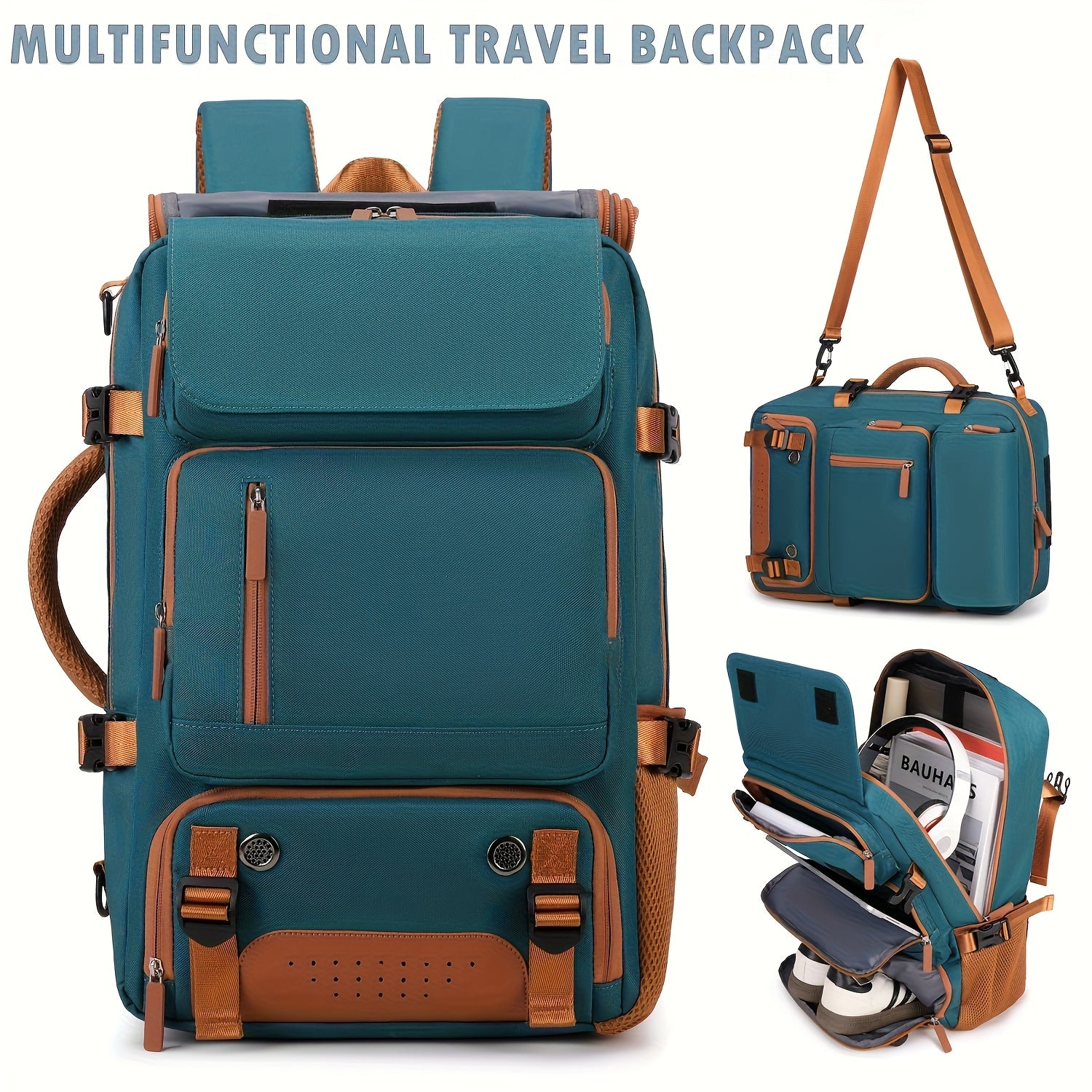 Mochila para portátil, bolso multifuncional de gran capacidad, mochila escolar para hombre, bolso de mano, bolso de hombro, mochila de doble espalda multiusos para viaje, bolsa de almacenamiento Xie Cang, mochila escolar para estudiante, mochila de viaje