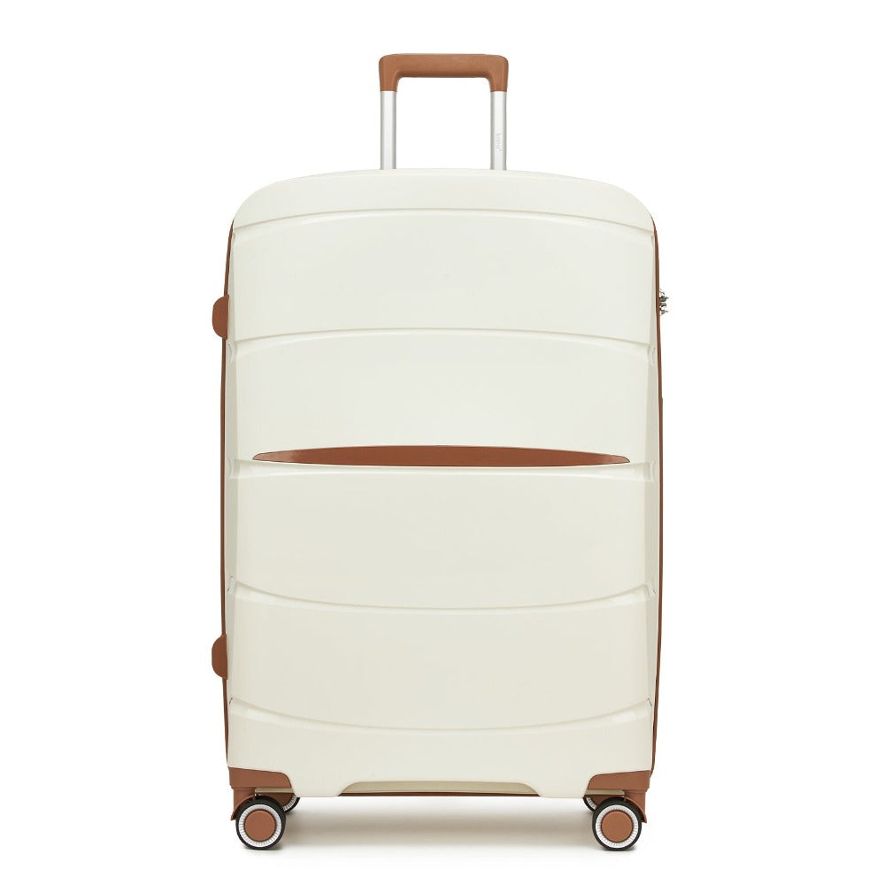 1/3 piezas de 20 pulgadas, 24 pulgadas y 28 pulgadas, maleta KONO, carrito, estuche de viaje - polipropileno, ligero, carcasa dura, 4 ruedas giratorias dobles y cerradura TSA