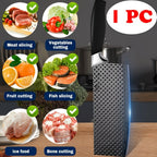 Juego de 6 cuchillos de cocina profesionales, que incluye un cuchillo de chef, un cuchillo para rebanar, un raspador y tijeras, fabricados con acero inoxidable de alto carbono para una afilada excepcional, con un mango ergonómico de madera que evita el pe