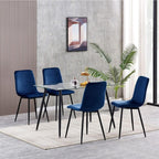 Sillas de comedor MCC Direct en conjunto de 4 piezas Hechas de terciopelo, patas de metal, sillas Lexi, sillas de diseño
