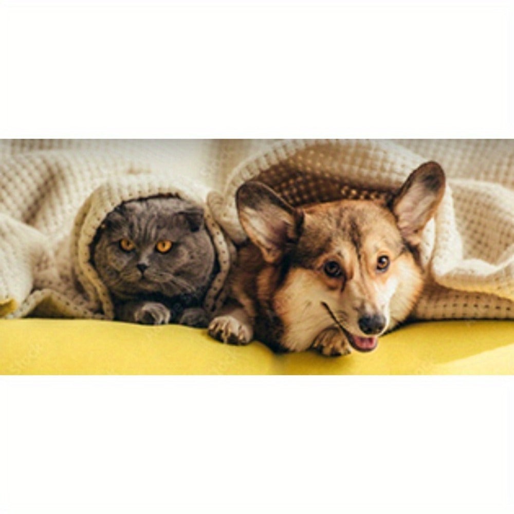 Guantes para baño y aseo de mascotas - Guantes para deshacer pelaje aptos para mascotas con pelo largo y corto, eficaces para eliminar el pelo de gatos, perros y caballos (Amarillo)